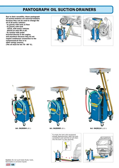 Alfa-lub-Katalog, Altölauffang- und Absauggeräte, Seite 68